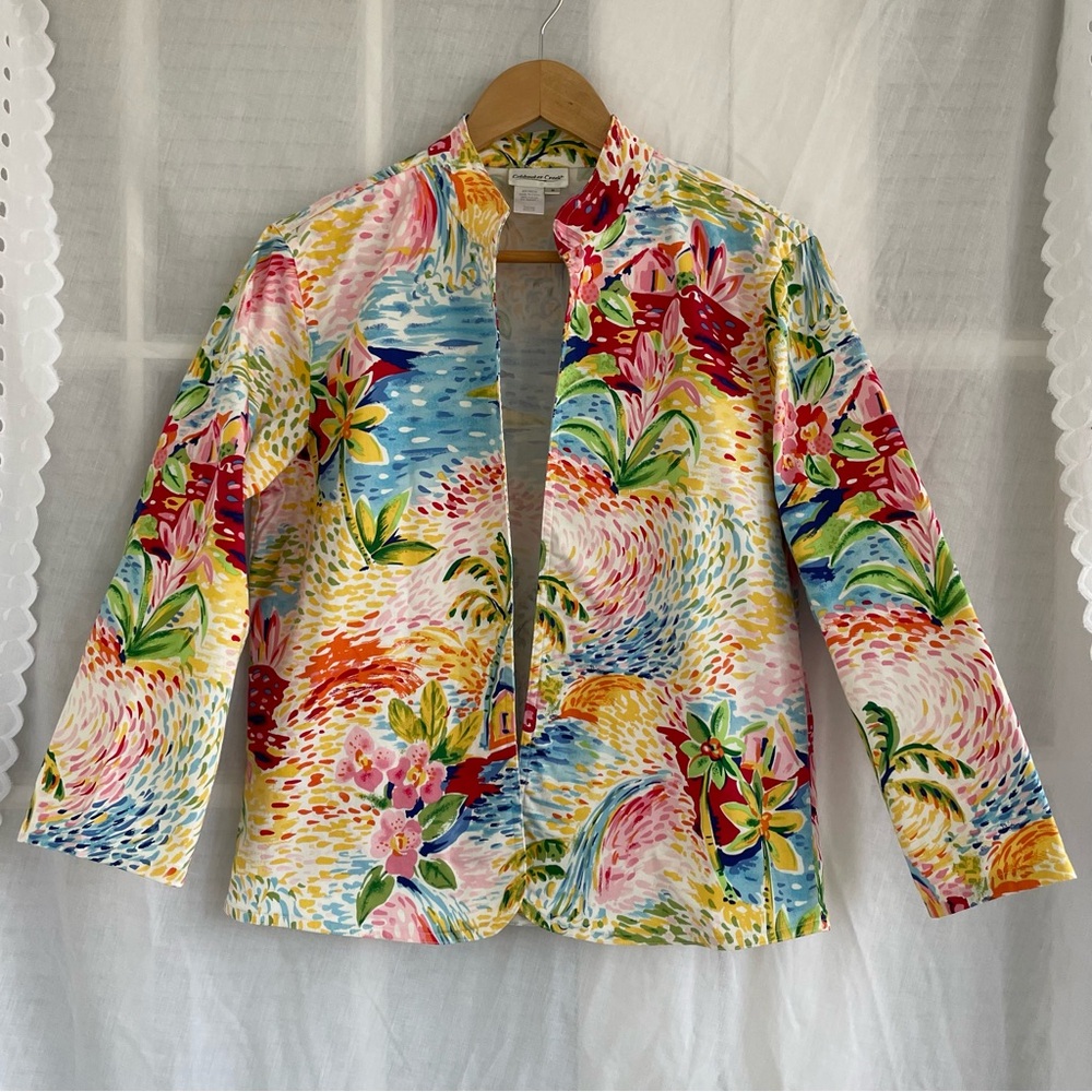 Colorful Coldwater Creek Cotton Blazer, Jacket